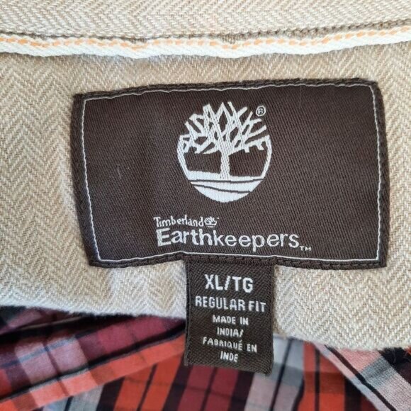 TIMBERLAND Earthkeepers Regular Fit Button Down Casual Plaid Shirt Mens Sz XL - Picture 13 of 14